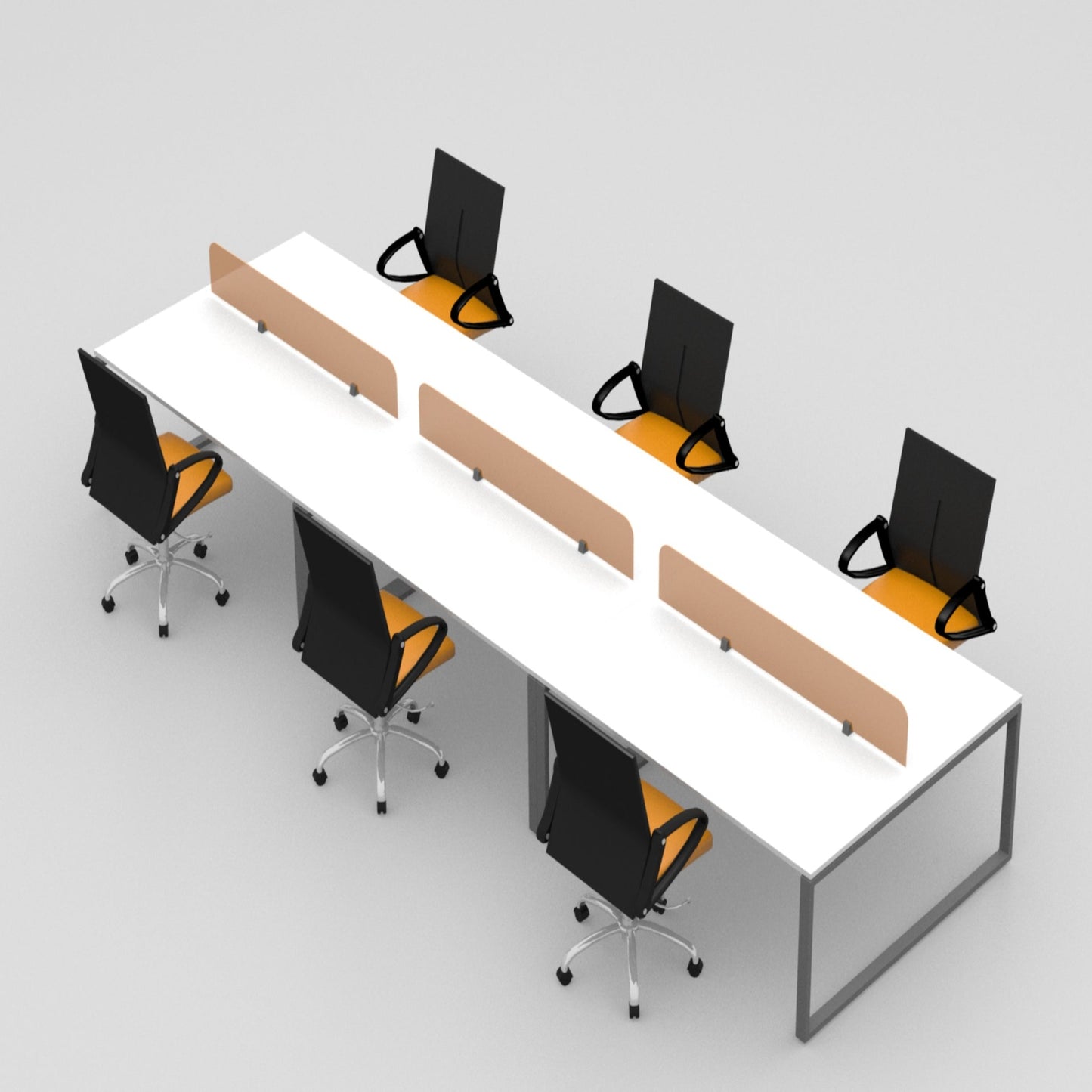 Work Stations (Face to Face Work Station ) With Light Blue Color Pin Board  Wire Raceway Underneath The table along