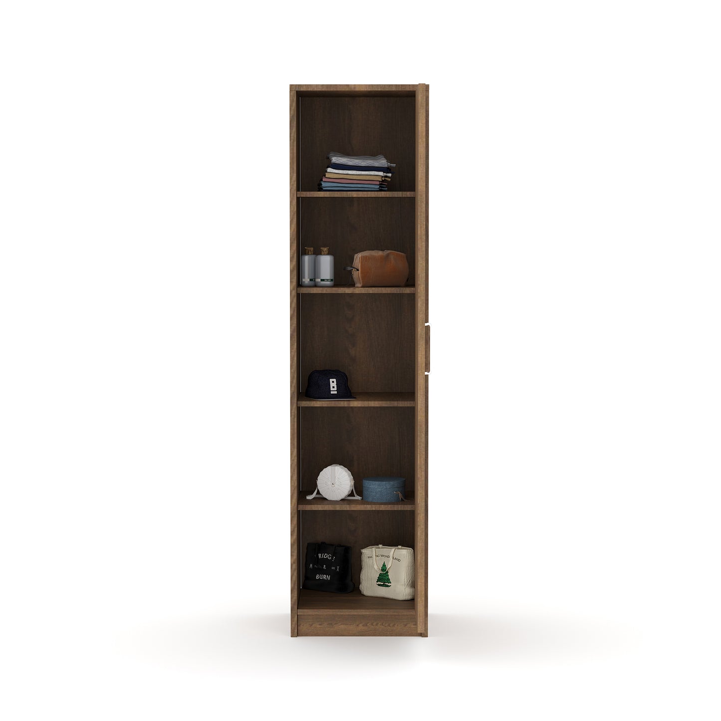 Single door amirah engineered wood strong sturdy spacious depth can hang coats