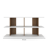 Open shelf console table in pre laminate board bookcase
