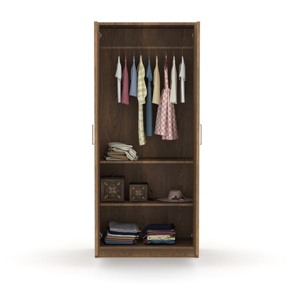 Double Door Engineered Wood Strong Sturdy Spacious Depth Can Hang Coats