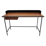 Slim Black | Walnut Metal Study Table