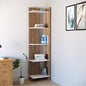 Simplistic design Engineered Wood Semi-Open Book Shelf Teak Finish