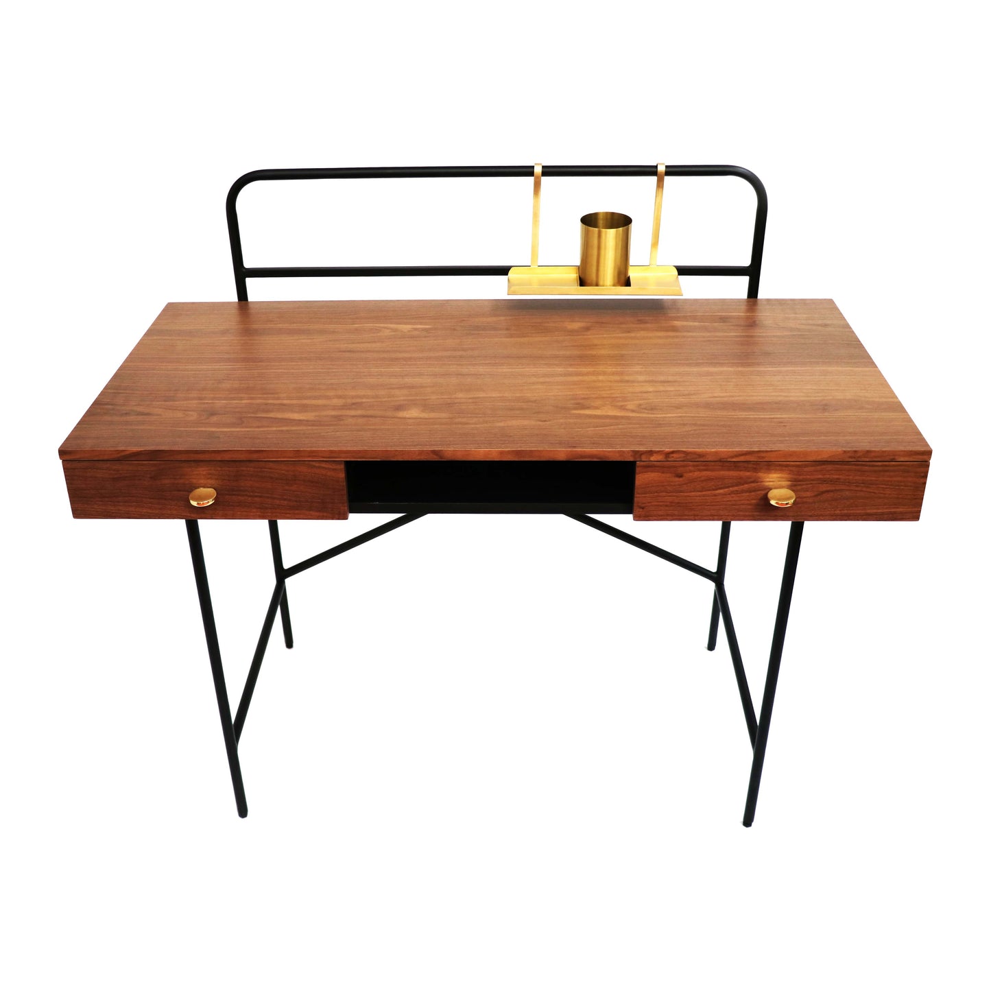 Modern Industrial Metal & Wood Study Desk