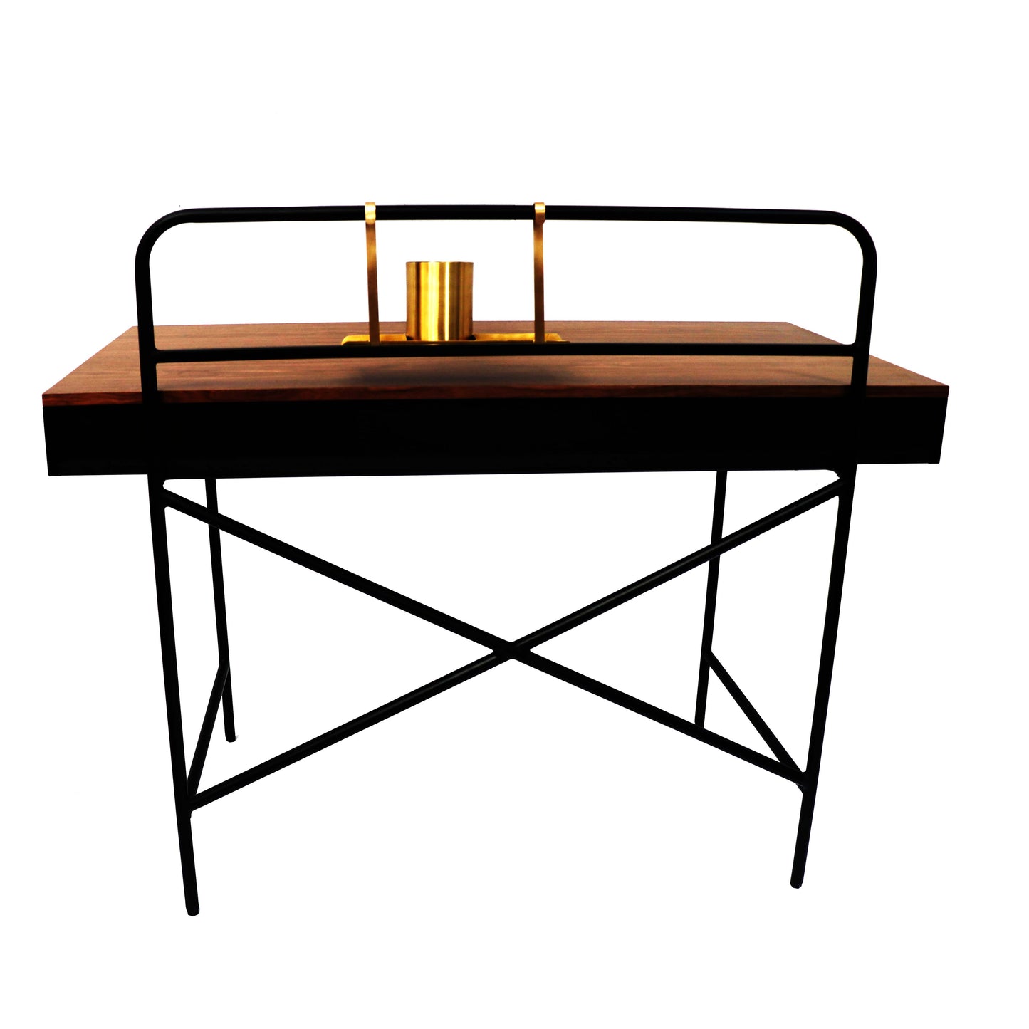 Modern Industrial Metal & Wood Study Desk