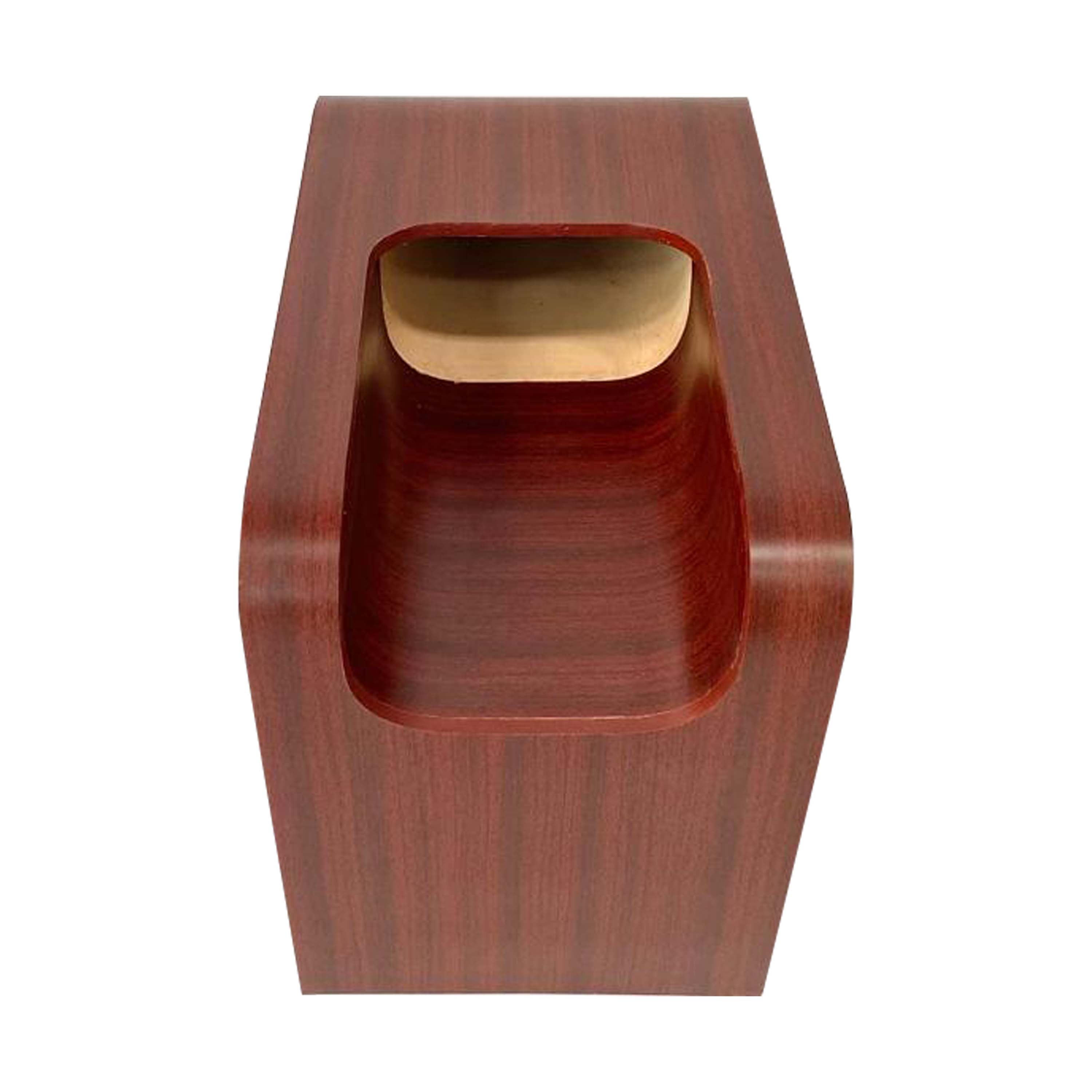 Side Table / End table Natural Teak , Red oak, black