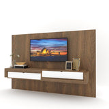 TV Unit / TV Stand-Pre laminate Finish Teak Color board Engineered Wood TV Entertainment Unit