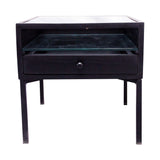 solid wood natural mango finish antique design bedside console table
