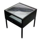 solid wood natural mango finish antique design bedside console table