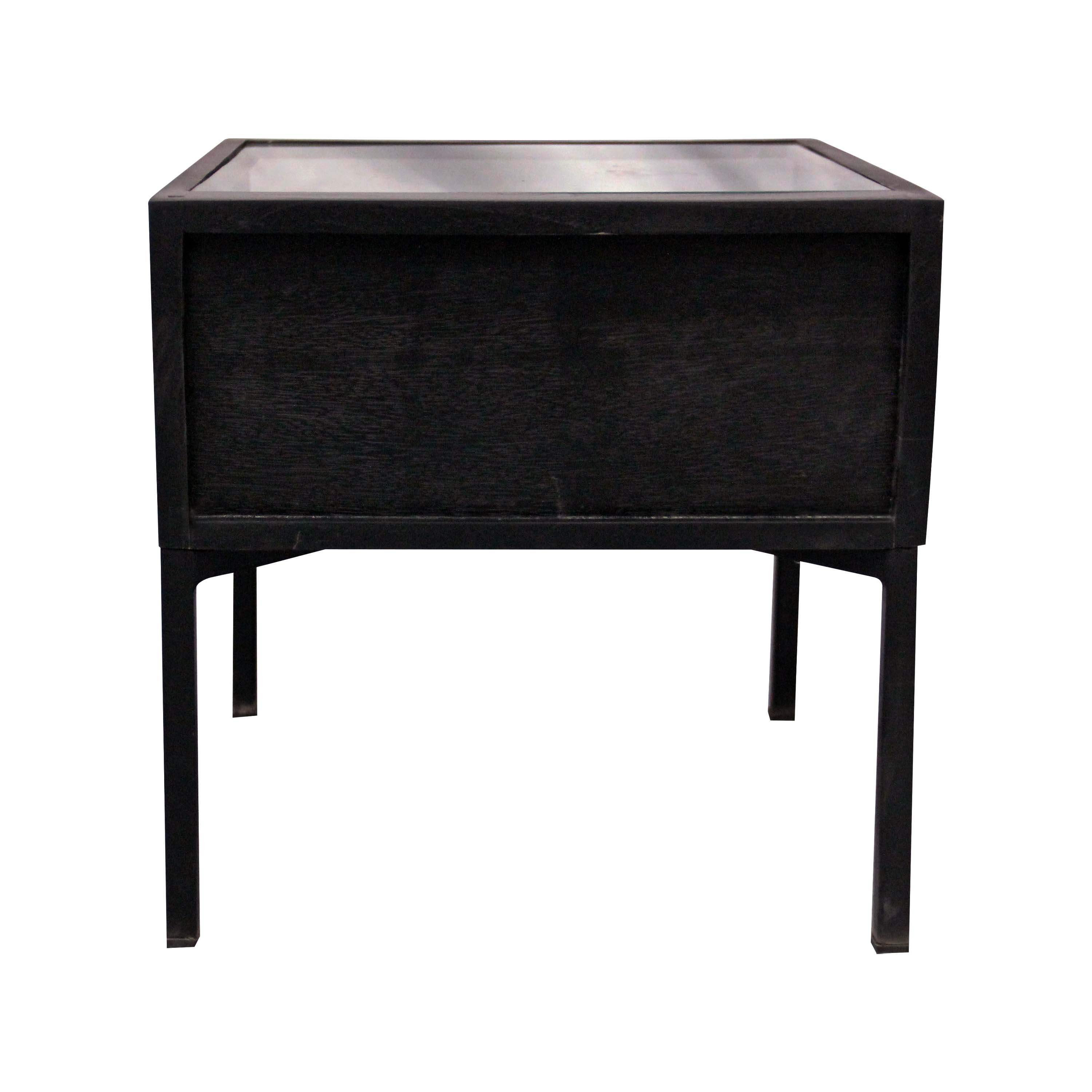 solid wood natural mango finish antique design bedside console table