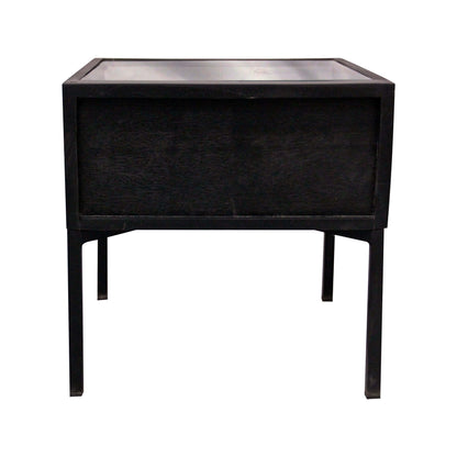 solid wood natural mango finish antique design bedside console table