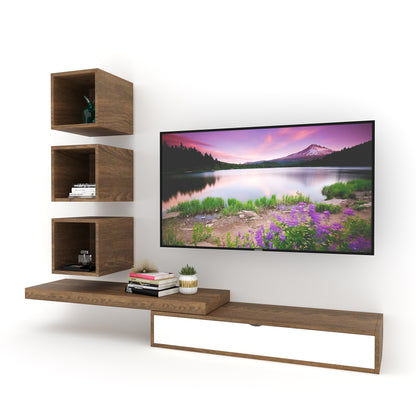TV entertainment unit/ with set top Box stand and display rack shelf and drawer and display boxes multipurpose