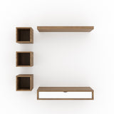 Wooden TV Entertainment Unit/Wall Set Top Box Shelf Stand/TV Cabinet for Wall/Set Top Box Holder With American Walnut