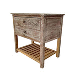 Side Table / Bed side Table in solid wood with Weathered Finish