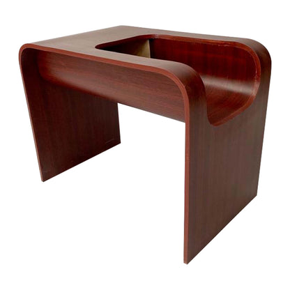 Side Table / End table Natural Teak , Red oak, black