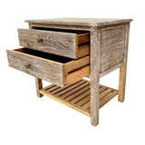 Side Table / Bed side Table in solid wood with Weathered Finish