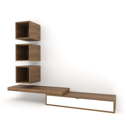 TV entertainment unit/ with set top Box stand and display rack shelf and drawer and display boxes multipurpose