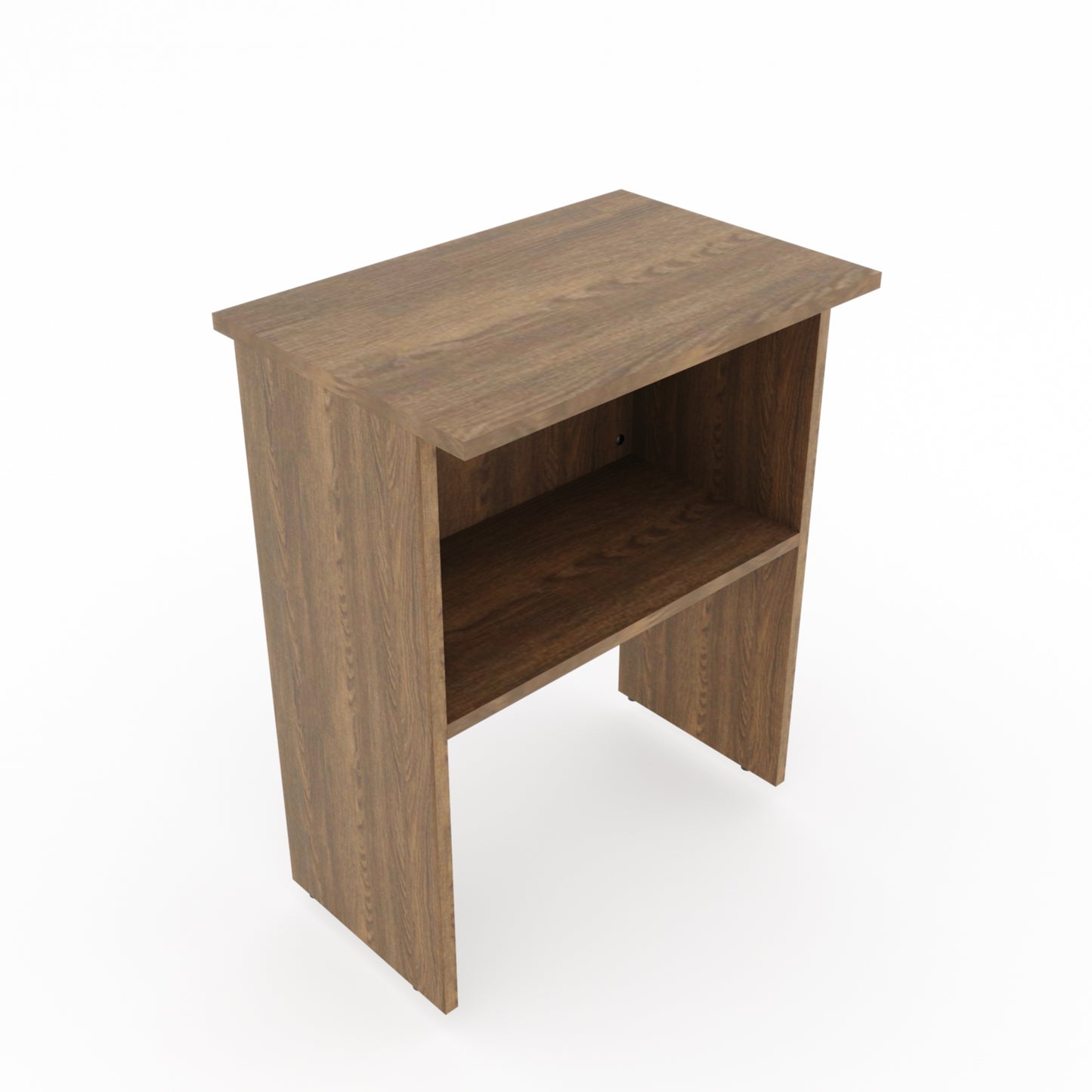 Engineered Wood Student Table For Small Spaces Teak Finish