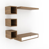 Wooden TV Entertainment Unit/Wall Set Top Box Shelf Stand/TV Cabinet for Wall/Set Top Box Holder With American Walnut