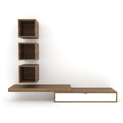 TV entertainment unit/ with set top Box stand and display rack shelf and drawer and display boxes multipurpose