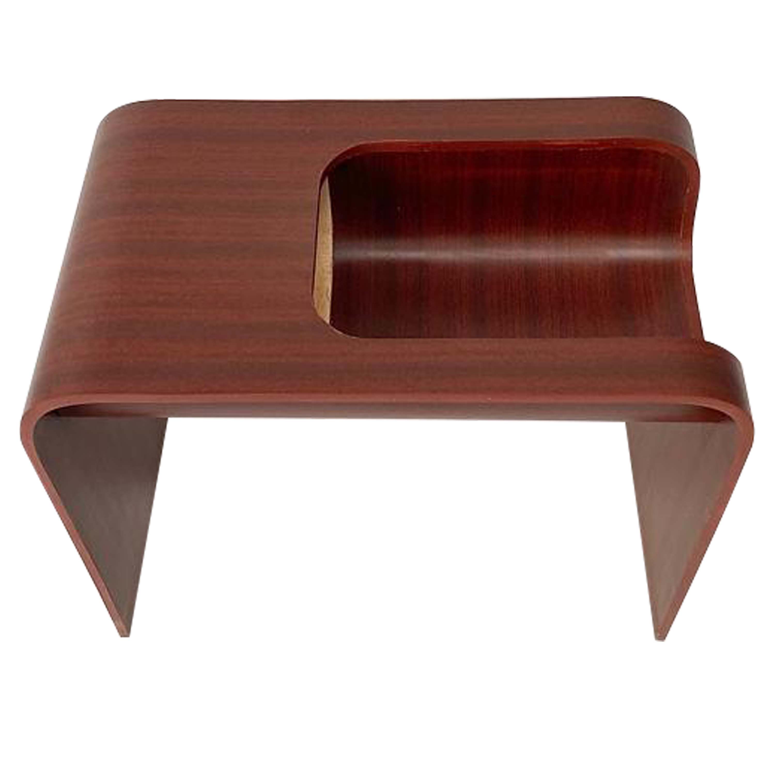 Side Table / End table Natural Teak , Red oak, black