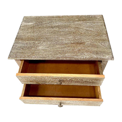 Side Table / Bed side Table in solid wood with Weathered Finish