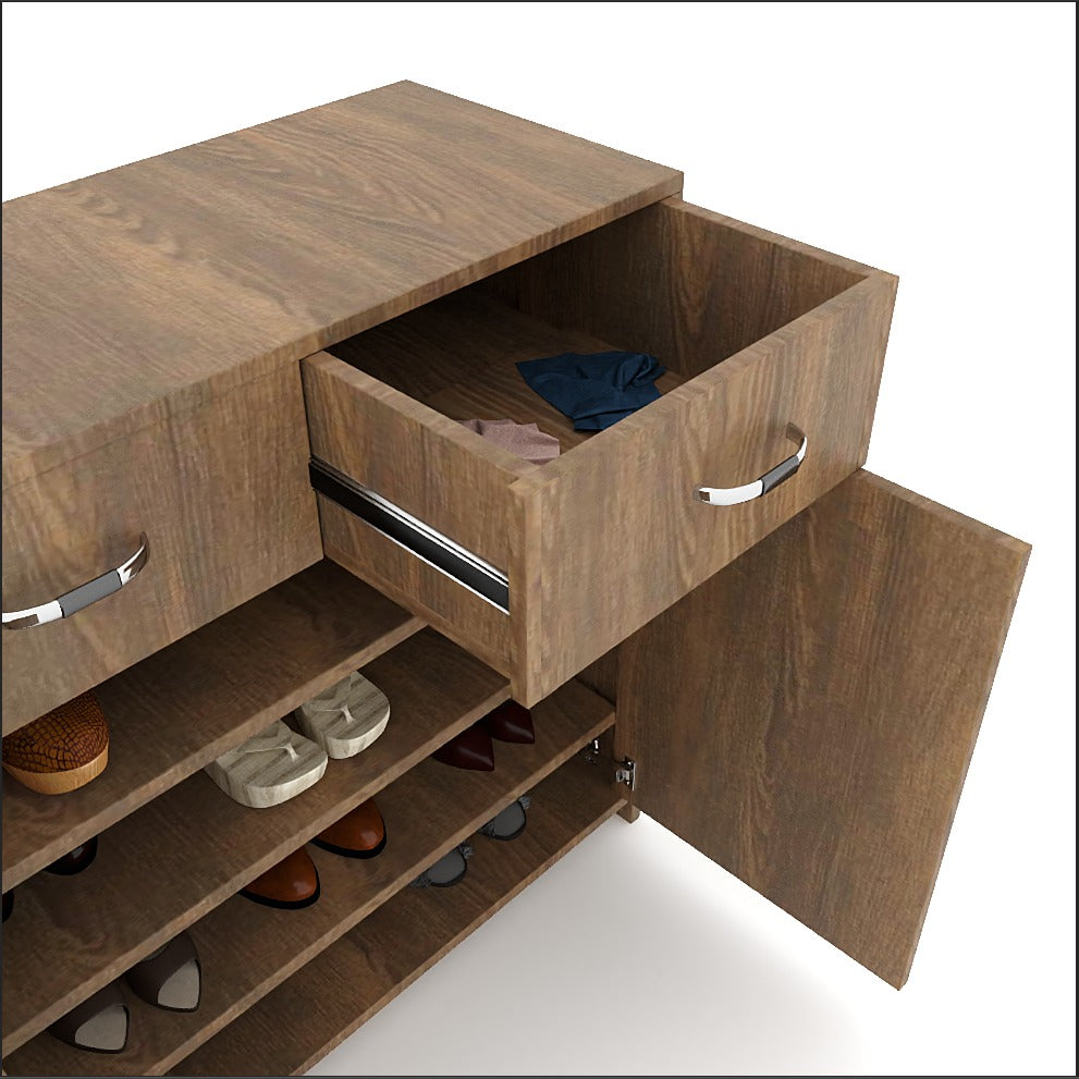 Engineered Wood Shoe Cabinet  With Sutter And Racks Multipurpose