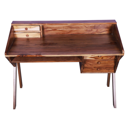 Shagwan Wood Dozier Study Desk Table for Home and Office Work Natural Finish