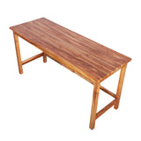 Sagwan  wood multi purpose study console center table for hall living room in natural finish