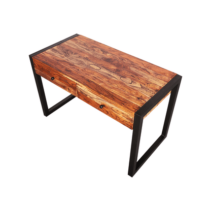 Sagwan vintage design hall 2 drawers and storage shelf console table study table weatherwood finish on wooden box
