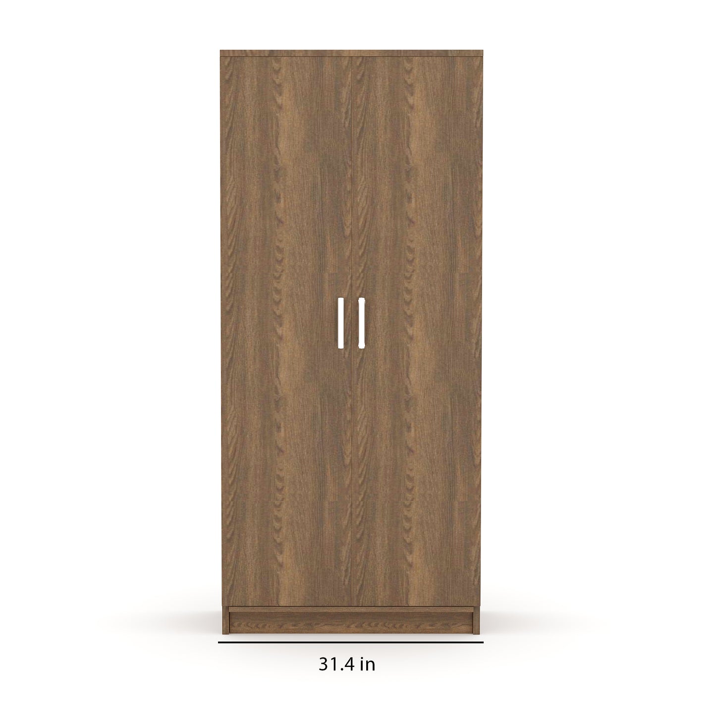 Double Door Engineered Wood Strong Sturdy Spacious Depth Can Hang Coats