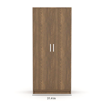 Double Door Engineered Wood Strong Sturdy Spacious Depth Can Hang Coats