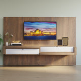 TV Unit / TV Stand-Pre laminate Finish Teak Color board Engineered Wood TV Entertainment Unit